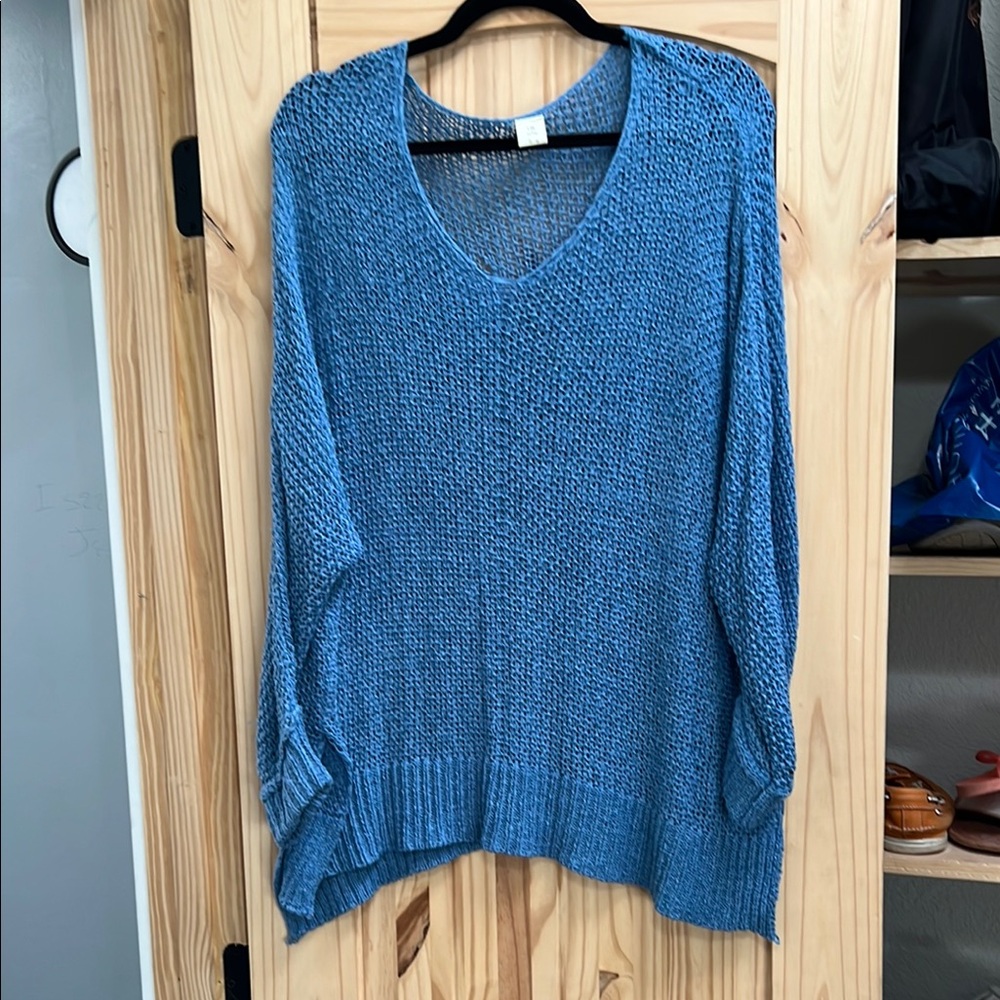 Cozy Blue Knit Sweater